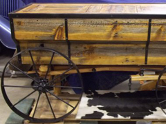 wagon with metal wheels